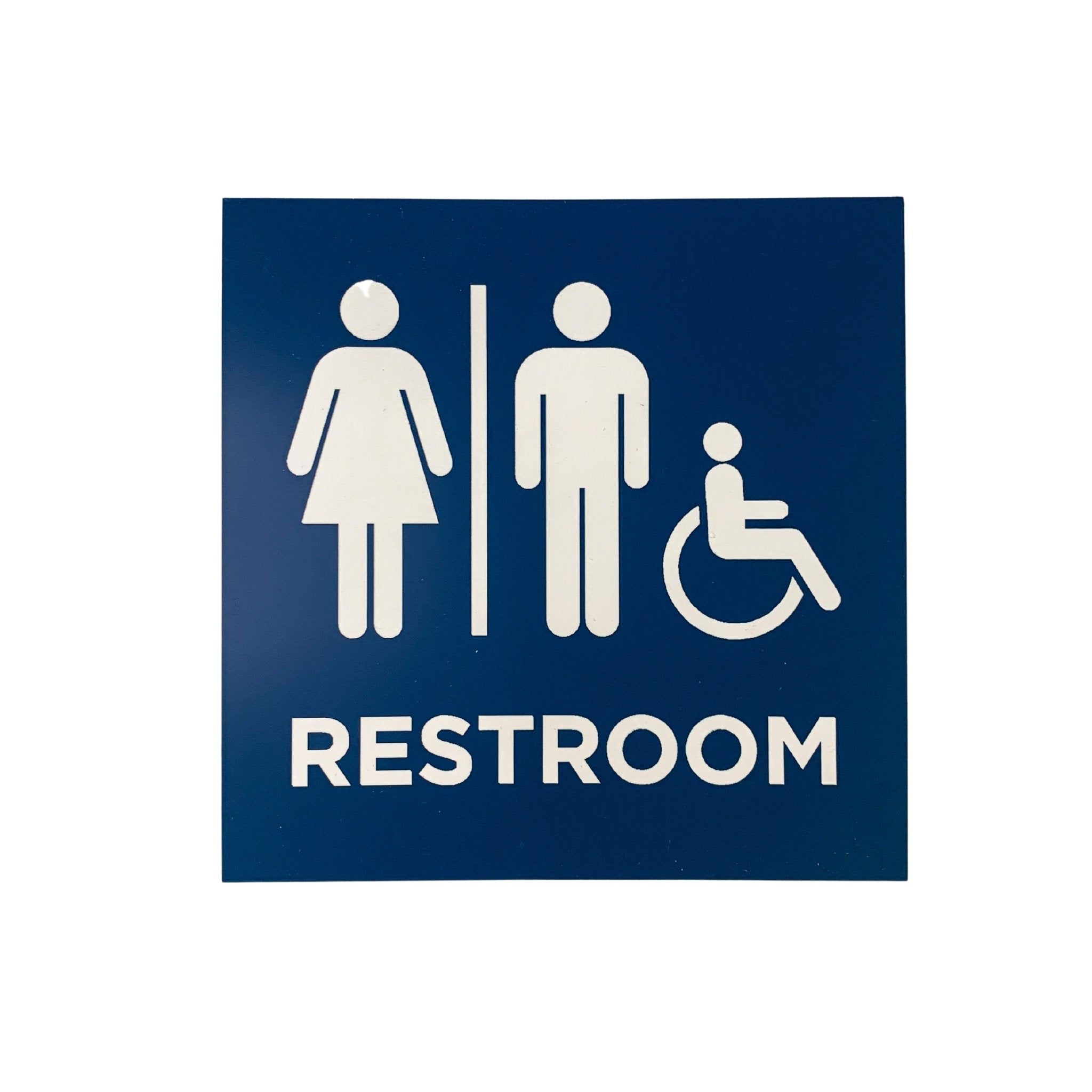 Unisex Restroom Sign with Accessibility - Acrylic Plastic Door Sign ...