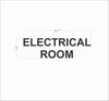 Electrical Room Decal Sticker 7.3"H x 24.8"W - BC Retail Supplies