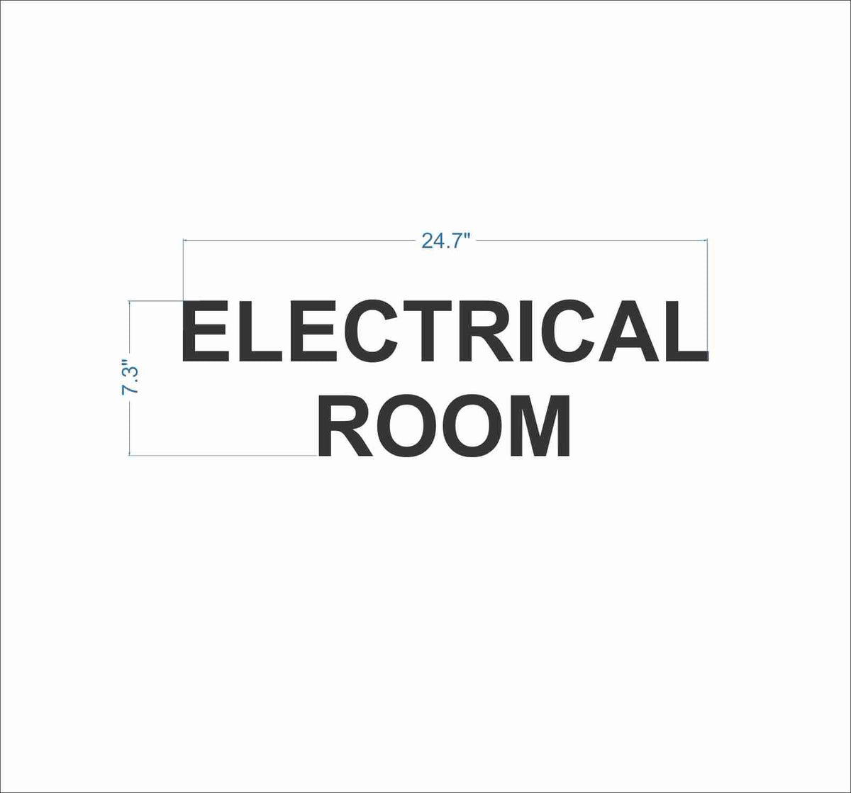 Electrical Room Vinyl Door Decal 7.3