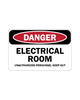 Electrical Room Warning Sign 3mm 12″x18″ Aluminium Composite - BC Retail Supplies