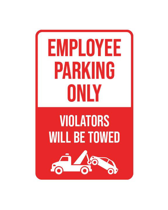 Employee Parking Only Sign - Surrey Print Shop