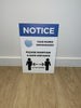 Face Mask Encouraged Physical Distancing Sign - 4mm 12"x18" Coroplast - BC Retail Supplies