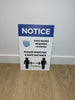 Face Mask Required and Physical Distancing Sign - 4mm 12"x18" Coroplast - BC Retail Supplies