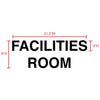 Facilities Room Decal Sticker 8"H x 21.5"W - Surrey, Langley