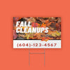 Fall Cleanup Service Lawn Sign 4mm Coroplast Print - BC Retail Supplies