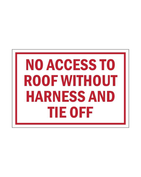 Fall Protection Required Sign 18"x12" 4mm Coroplast - BC Retail Supplies