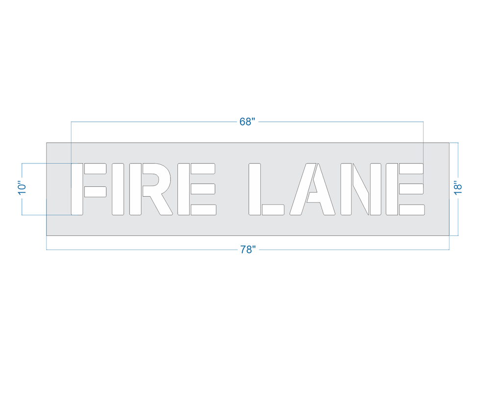 FIRE LANE Parking Lot Stencil - Surrey Sign Shop
