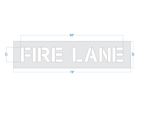 FIRE LANE Parking Lot Stencil - Surrey Sign Shop