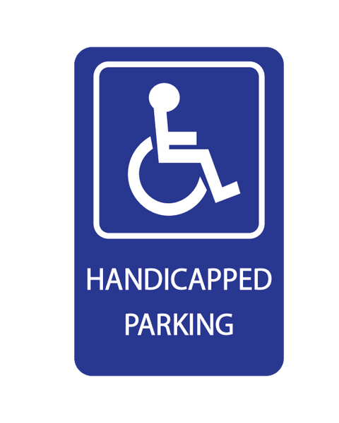 Handicap Parking Sign 3mm 12″x18″ Aluminium Composite - BC Retail Supplies