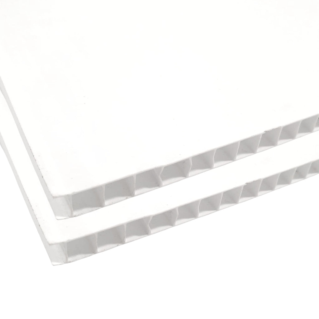 Coroplast 48 in. x 96 in. x 0.157 in. (4mm) White Corrugated