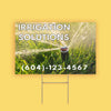 irrigation yard sign for businesses marketing with h stake