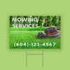 Lawn Care Mowing Service Yard Sign - BC Retail Supplies