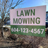 lawn mowing yard sign with custom phone number