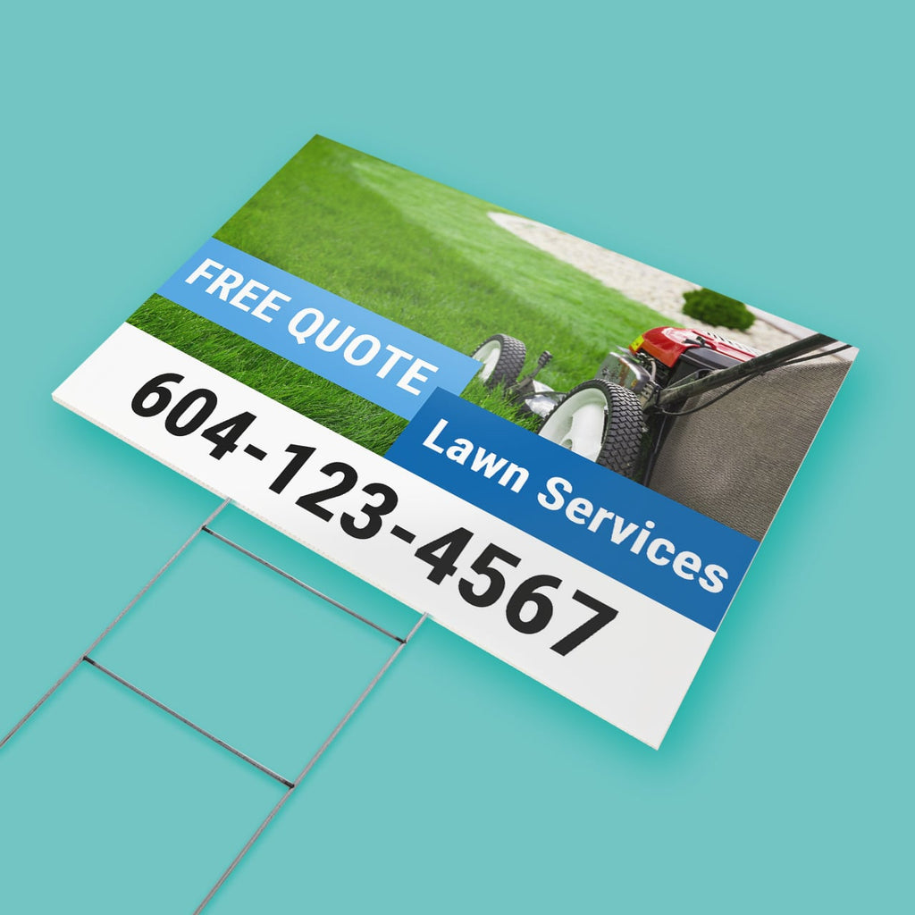 Lawn Service Yard Sign 4mm Coroplast Print - BC Retail Supplies