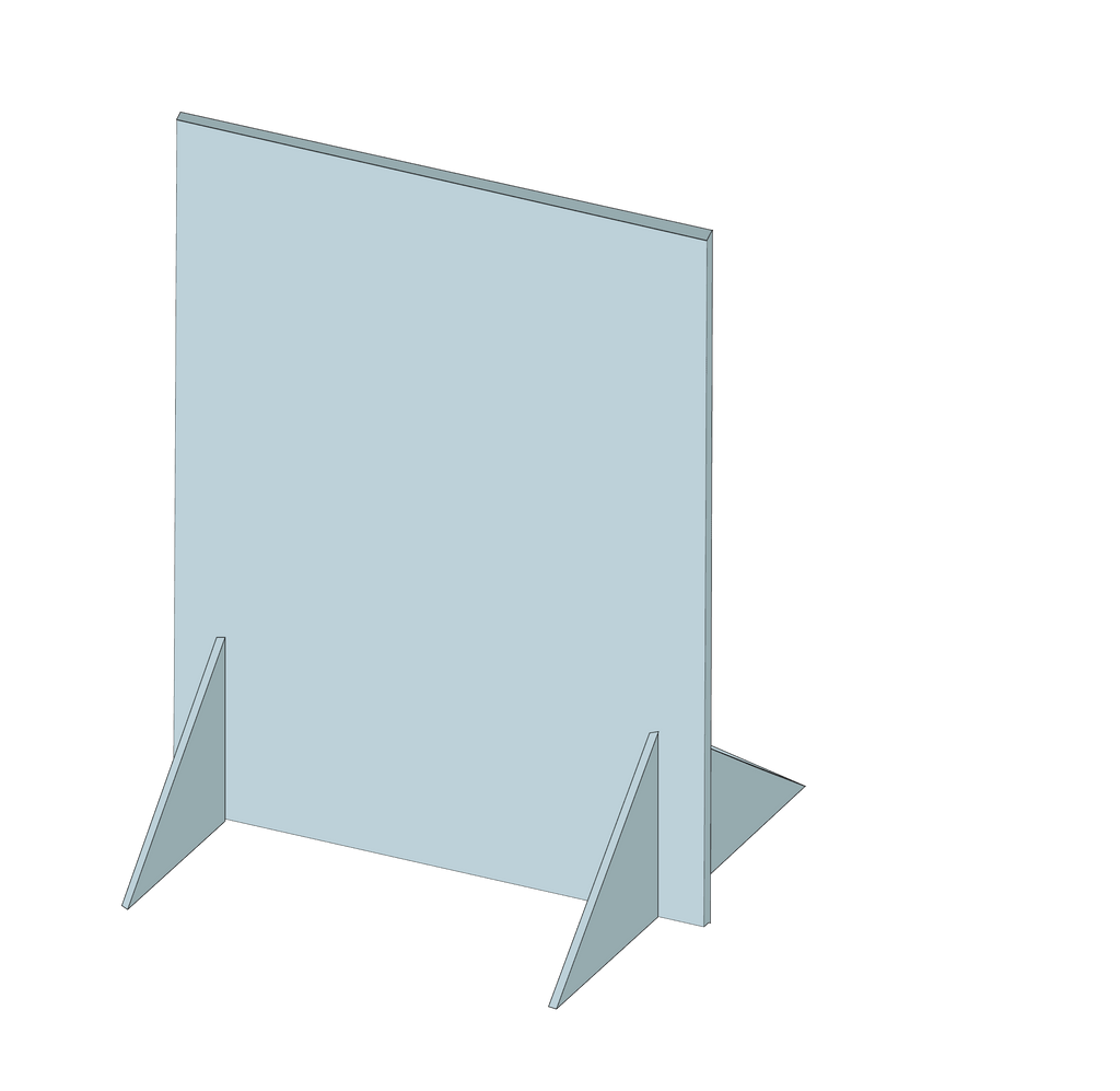 LIMITED TIME Countertop Sneeze Guard 23.5"x31" No Access Hole Clear Acrylic Plexiglass - BC Retail Supplies
