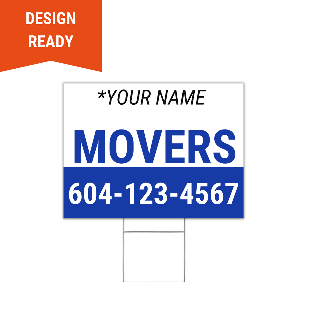 Movers Company Yard Sign – BC Retail Supplies