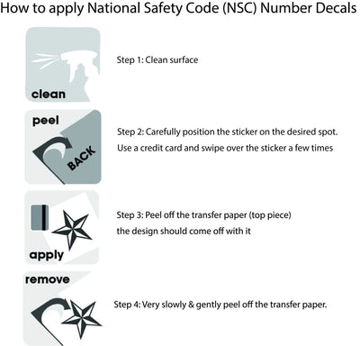 Nsc Code NSC Number Decal - National Safety Code (Set of Two) - 2