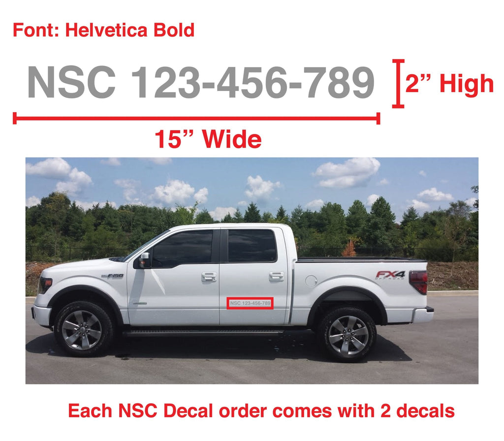 Silver Helvetica NSC Decal - Vancouver Print Shop