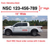 NSC Number Decal - Vancouver, Langley, Surrey