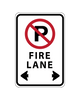 No Parking Fire Lane Sign 3mm 12″x18″ Aluminium Composite - BC Retail Supplies