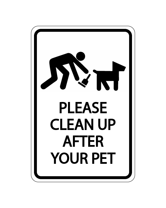 Pet Cleanup After your Pet Sign - Surrey Print Shop