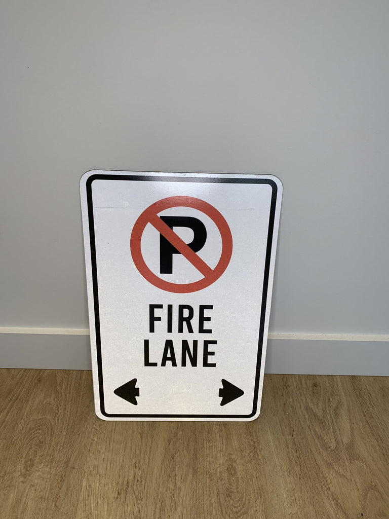 No Parking Fire Lane Sign 3mm 12″x18″ Aluminum Composite - BC Retail Supplies