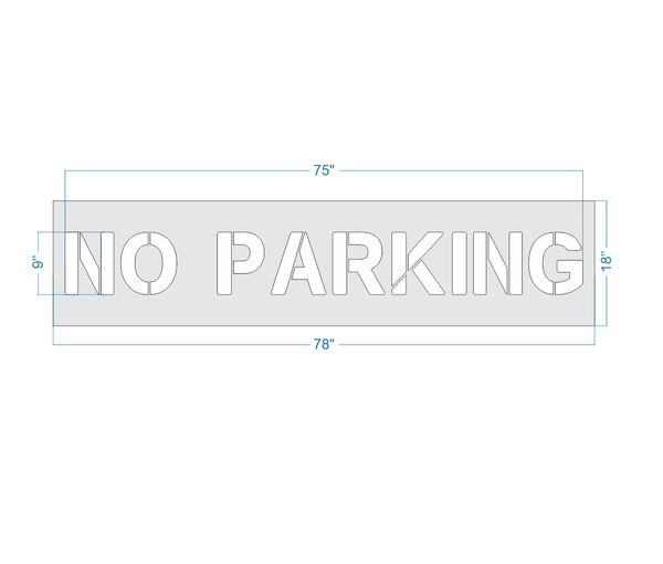 NO PARKING Stencil for Standard Parking - Surrey Sign Shop