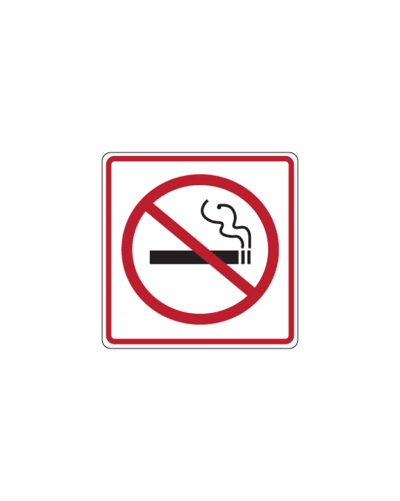 No Smoking Sign 3mm 6"x6" Aluminium Composite - BC Retail Supplies