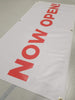 Now Open Hanging Banner Sign 24"x96" - Surrey Sign Shop