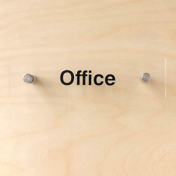 Office Room Sign - Acrylic with Standoffs - BC Retail Supplies