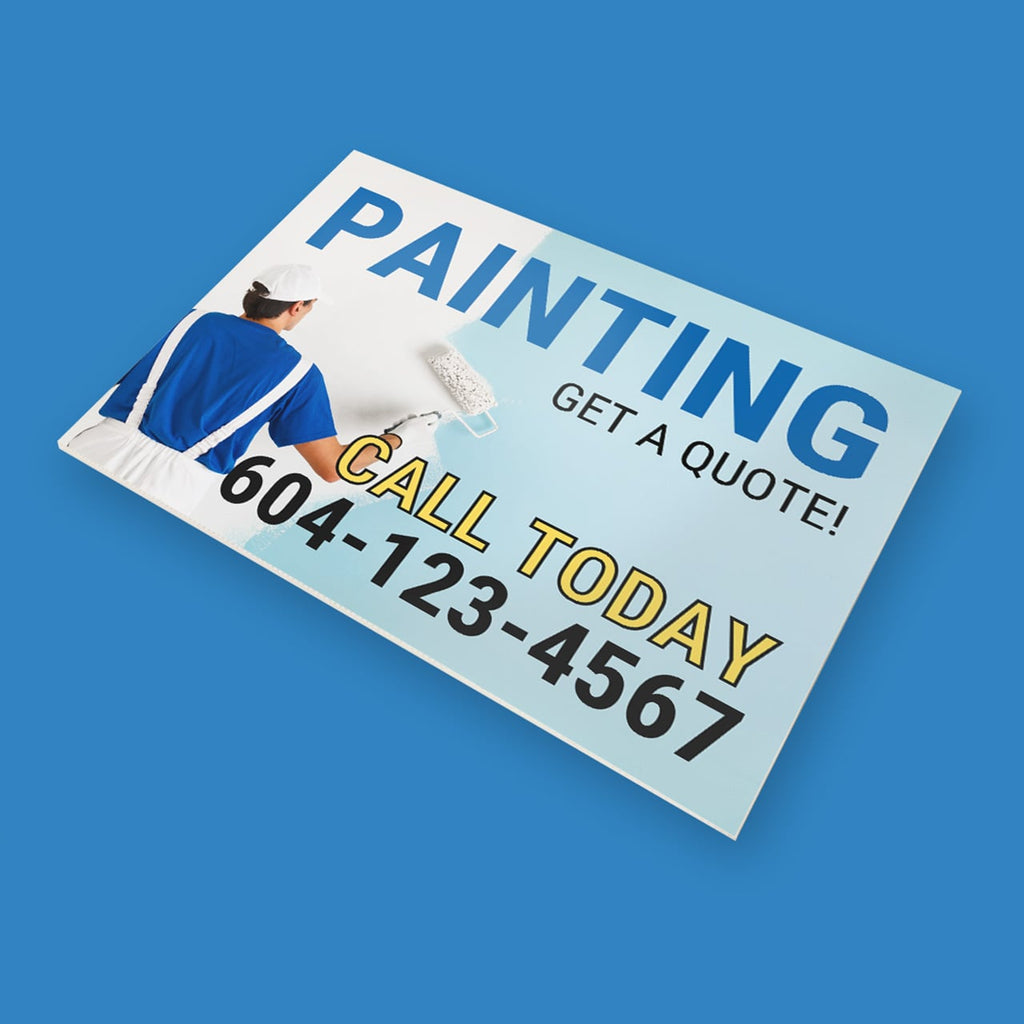 Painting Service Lawn Sign 4mm Coroplast Print - BC Retail Supplies