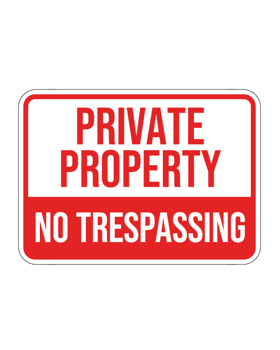 Private Property No Trespassing Sign 12″ x 18″ 3mm Aluminum Composite ...