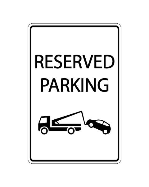 Reserved Parking Sign 3mm 12″x18″ Aluminium Composite - BC Retail Supplies