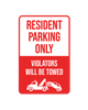 Resident Parking Only Sign Aluminum Composite 12”x18”x 3mm - BC Retail Supplies