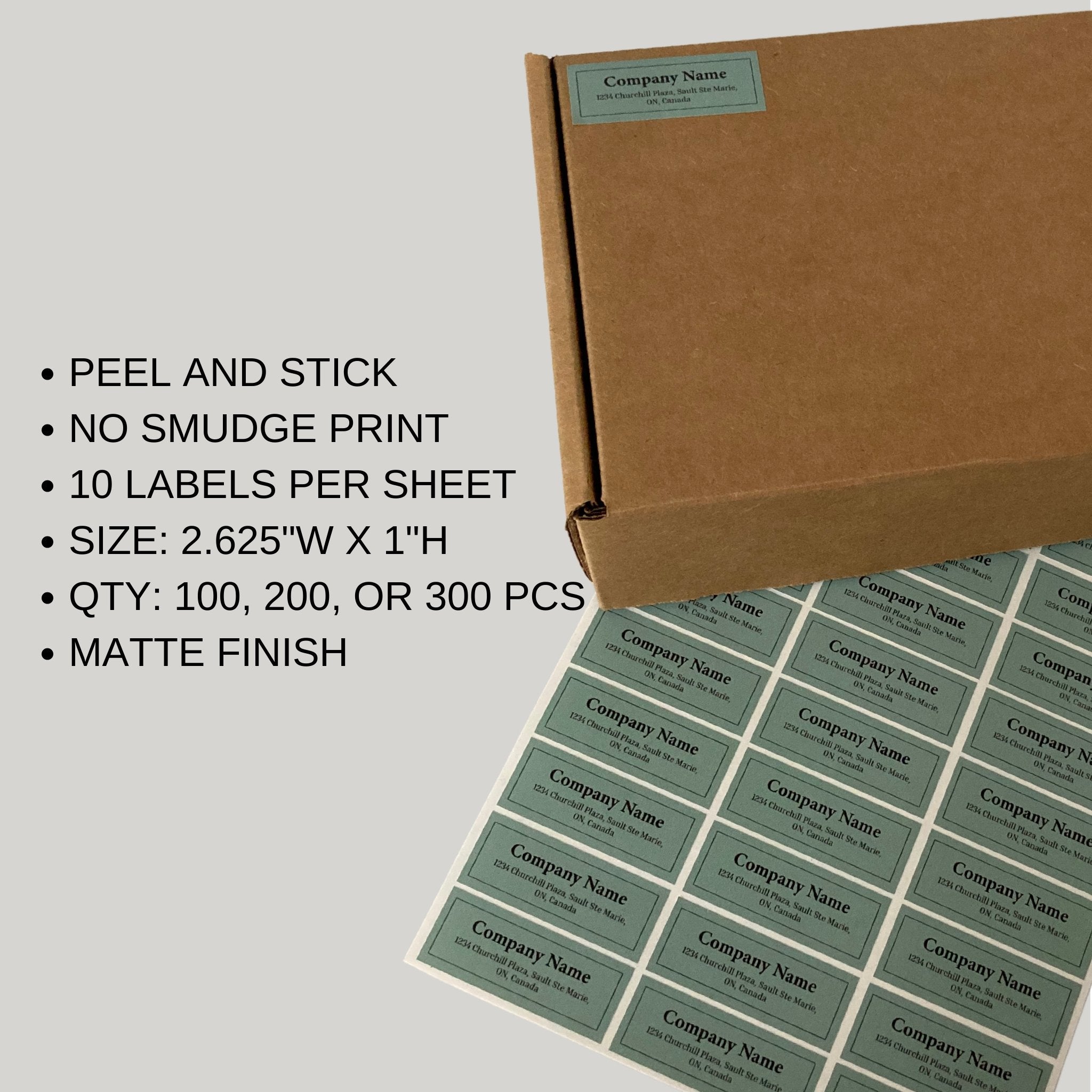 Return Address Custom Mailing Sticker - 1"x2.625" – BC Retail Supplies