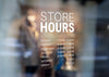 Salon Hours Vinyl Window Decal 11"Wx13"H - BC Retail Supplies