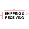 Shipping and Receiving Vinyl Door Decal - Surrey BC