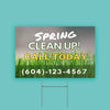 Spring Cleanup Service Lawn Sign 4mm Coroplast Print - BC Retail Supplies