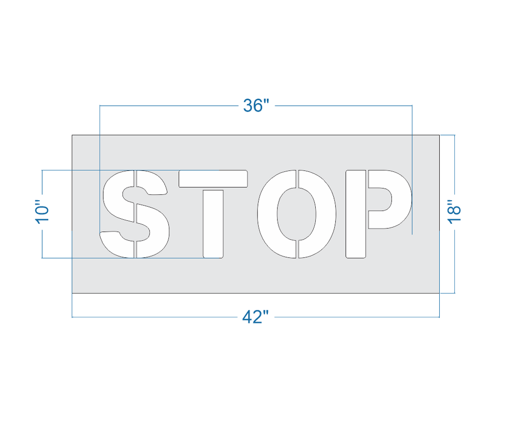STOP Parking Lot Stencil - Surrey Sign Shop