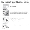 Vinyl Number Sticker - 4" High and 6" High - BC Retail Supplies
