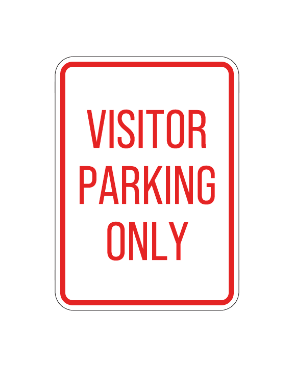 Visitor Parking Only Sign Aluminum Composite - Surrey Sign Shop