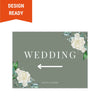 Wedding Directional Sign - Botanical Greenery - BC Retail Supplies