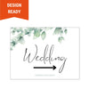Wedding Directional Sign - Simple Floral - BC Retail Supplies