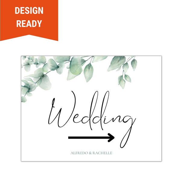 Wedding Directional Sign - Simple Floral - BC Retail Supplies