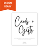 Wedding Gift Table Sign - Black and White - BC Retail Supplies