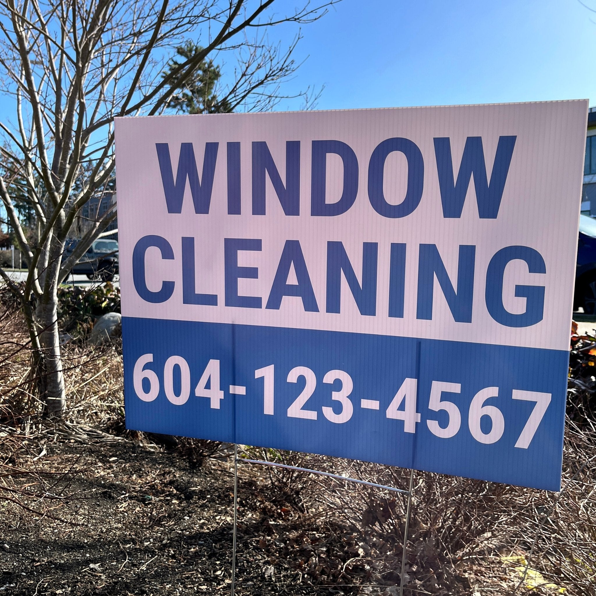 Window Washing Business Yard Sign Blue – BC Retail Supplies